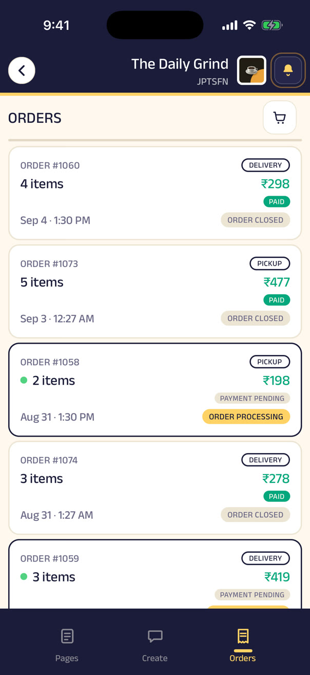 Every order this cafe has taken